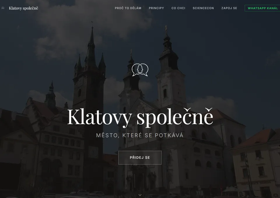 Web pro Klatovy Společně (komunitní iniciativa)